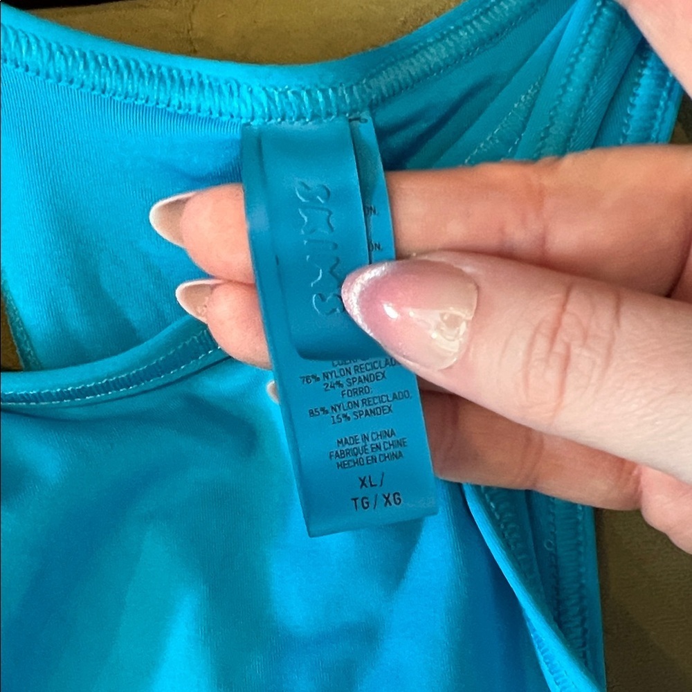 Skims Blue Swim Top - Picture 2 of 3